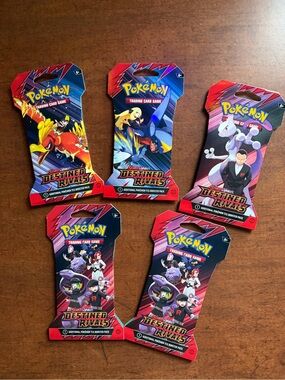 5- Pokemon Scarlet & Violet Destined Rivals Individual Booster Packs